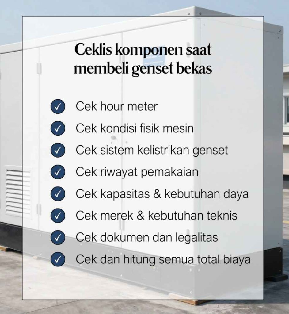 ceklis membeli genset bekas
