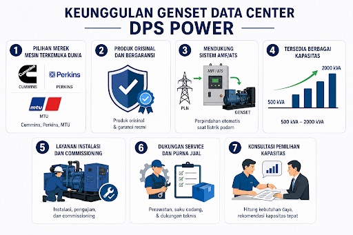 keunggulan genset data center DPS POwer