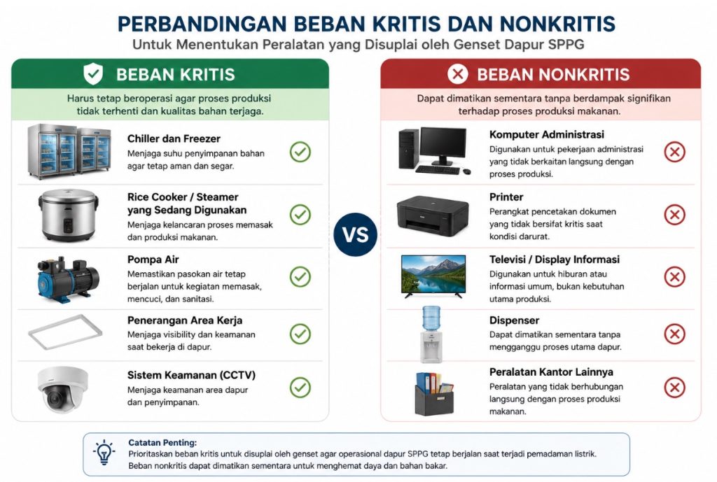 genset kritis dan nonkritis