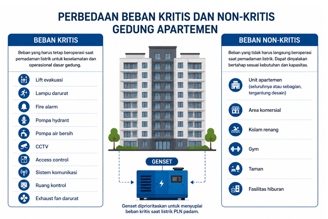 perbedaan beban kritis nonkritis apartemen