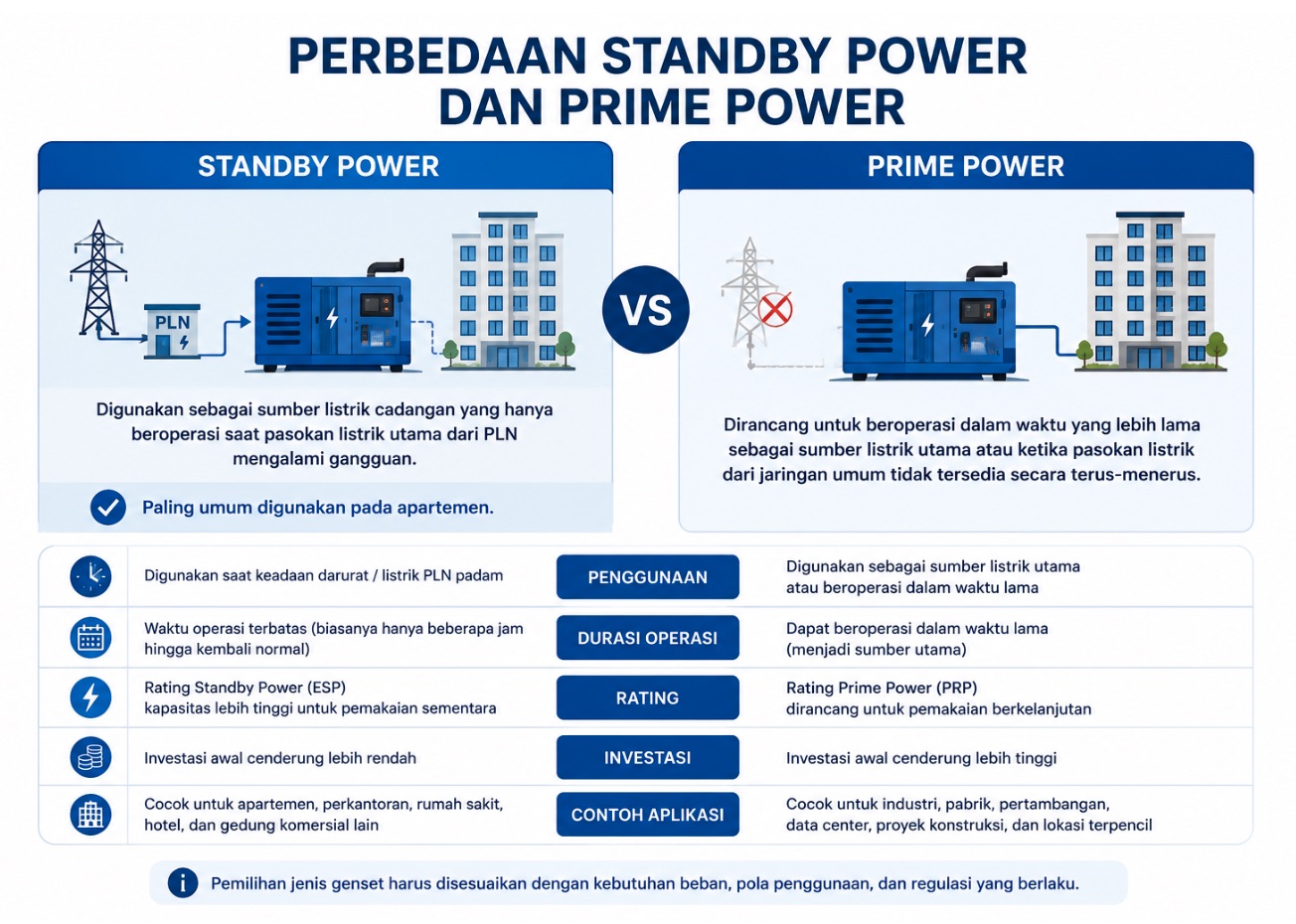 perbedaan standby power & prime power