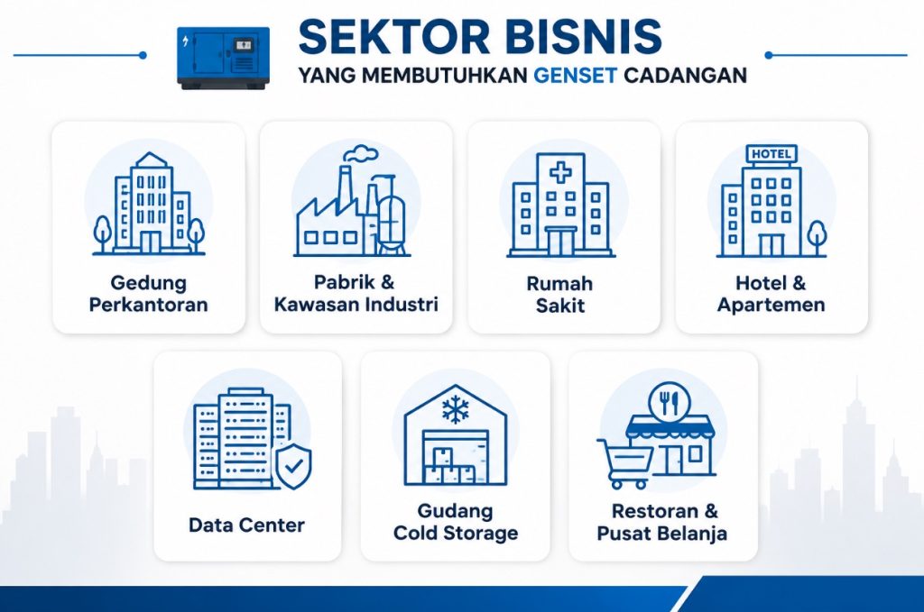 sektor bisnis yang butuh genset