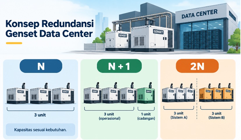 konsep redudansi genset data center