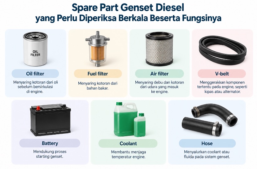 spare part genset diesel