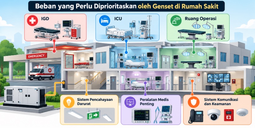 Beban genset rumah sakit