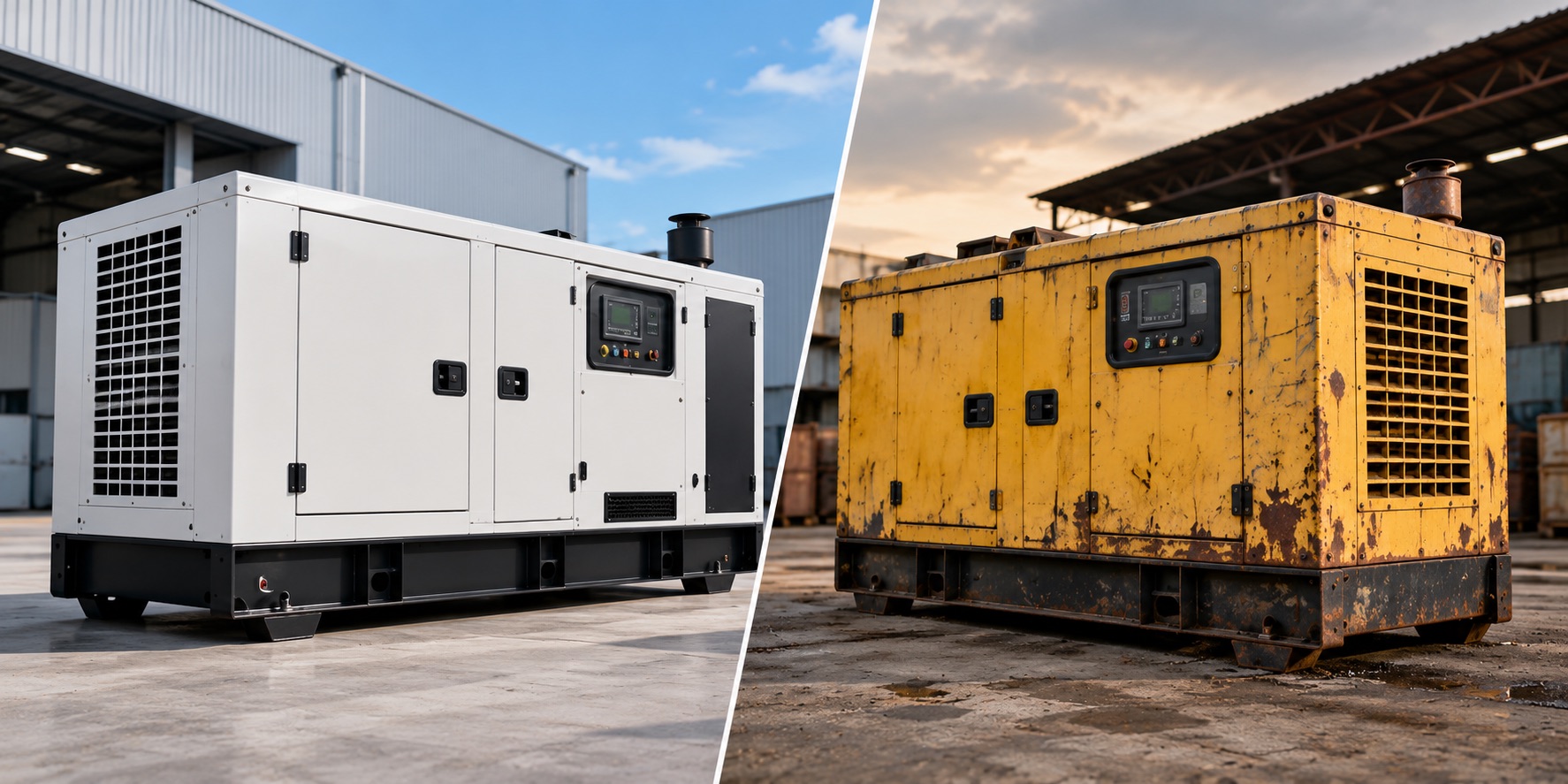 genset diesel baru vs bekas